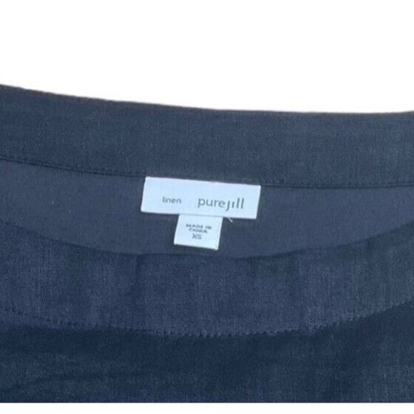 J. Jill Women's Pure Linen Black Layered Sleeveless Shift Dress Lagenlook XS EUC - Picture 4 of 9